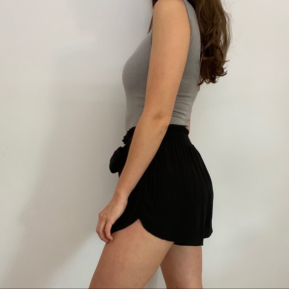 LAST ONE!! Black Shorts with Front Tie - Picture 5 of 6